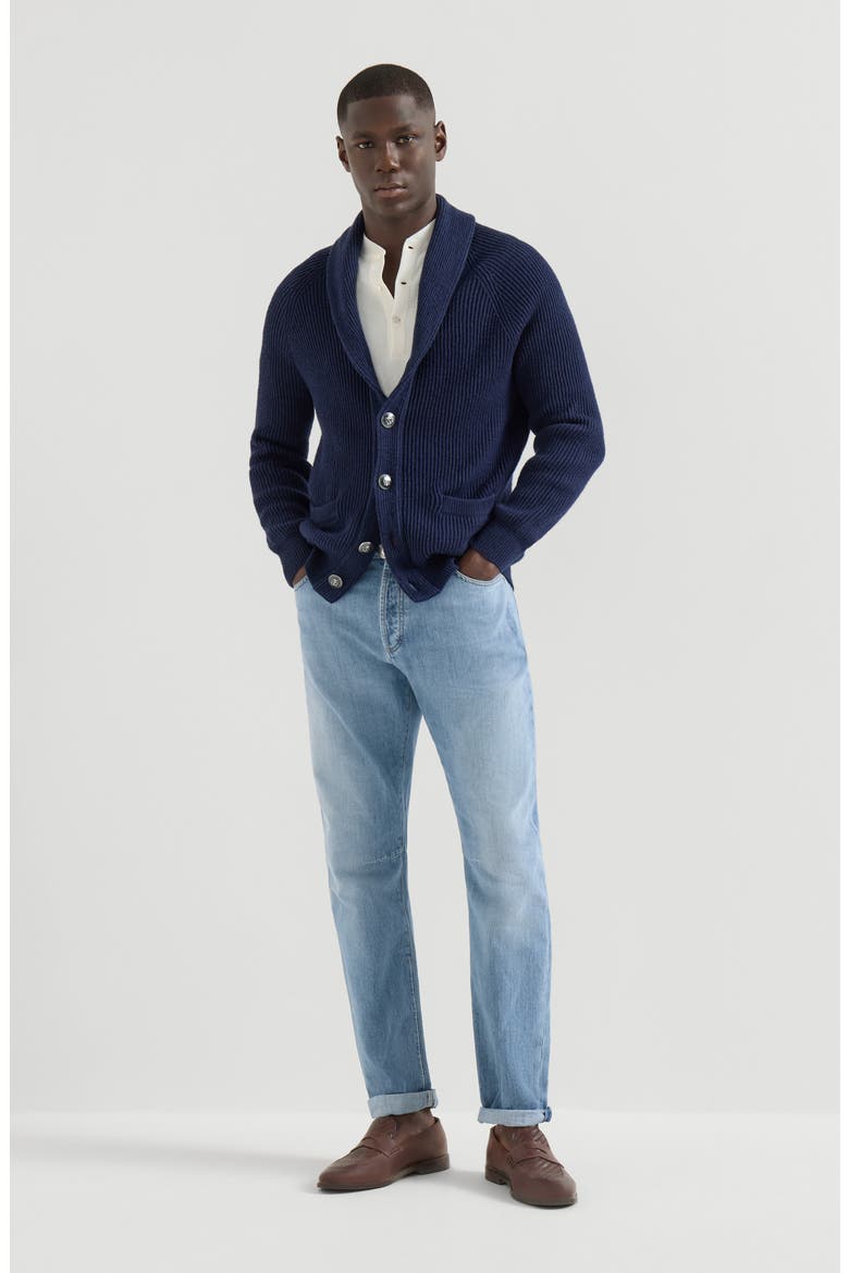 Lightweight denim five-pocket trousers, Alternate, color, Light Blue Denim