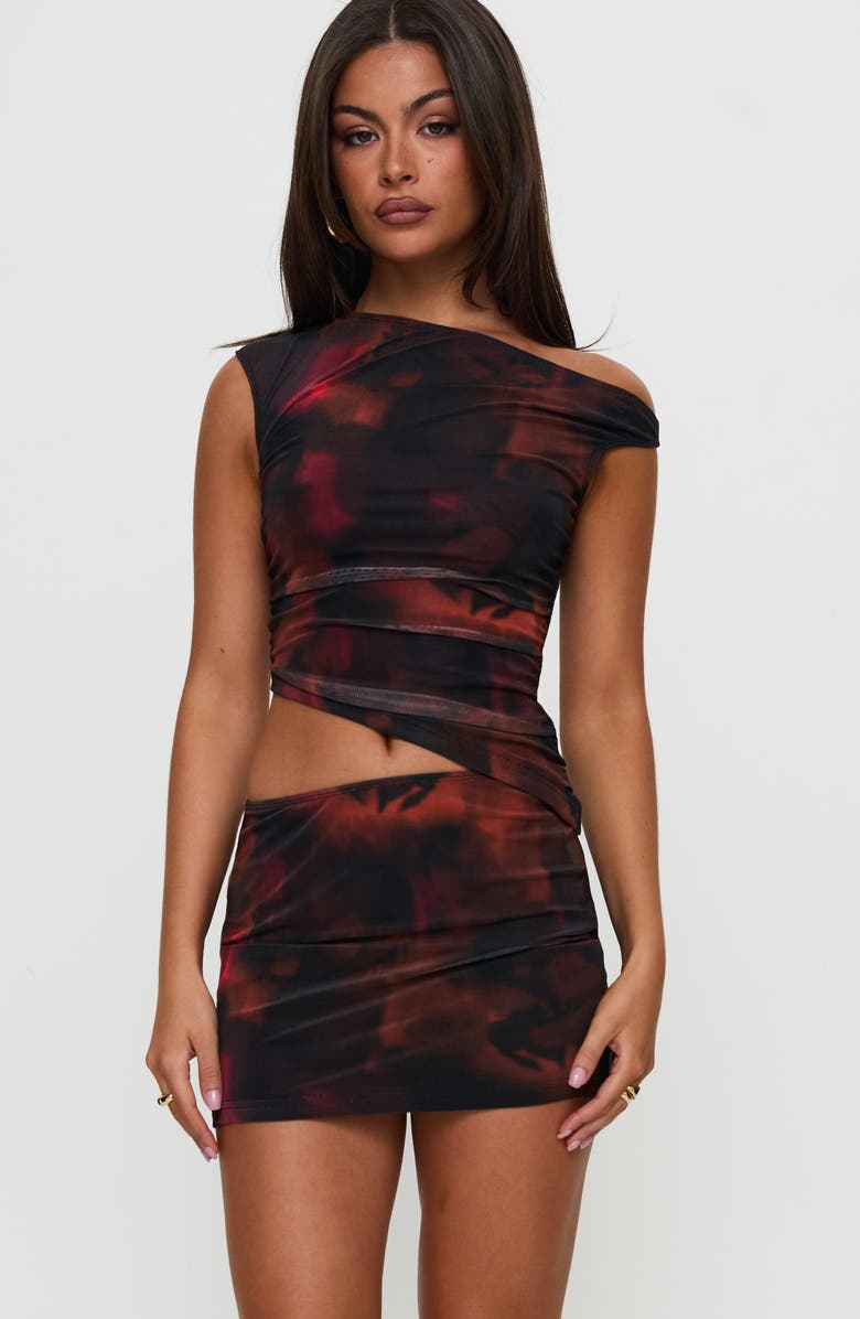 Princess Polly Maribella Crop Top & Miniskirt Set, Alternate, color, 