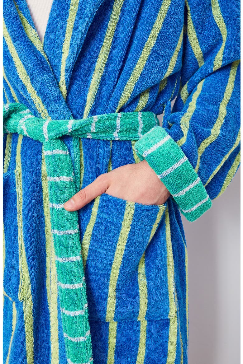 Passion Fruit Stripe Cotton Terry Robe, Alternate, color, PASSION FRUIT STRIPE
