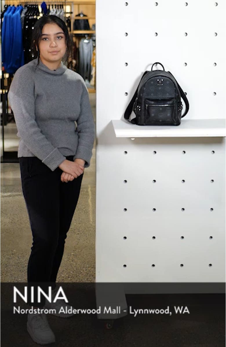 Mini Stark Side Stud Coated Canvas Backpack, sales video thumbnail