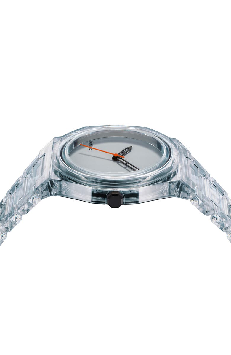 D1 Milano Exp_Riviera Bracelet Watch, 39mm, Alternate, color, Transparent Light Blue