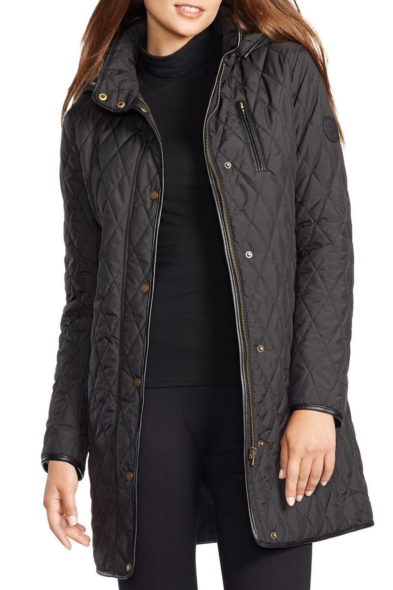 Quilted Jacket, Main, color, BLACK