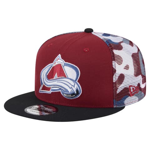 Men's New Era Burgundy/Black Colorado Avalanche Camo Meshback 9FIFTY Snapback Hat