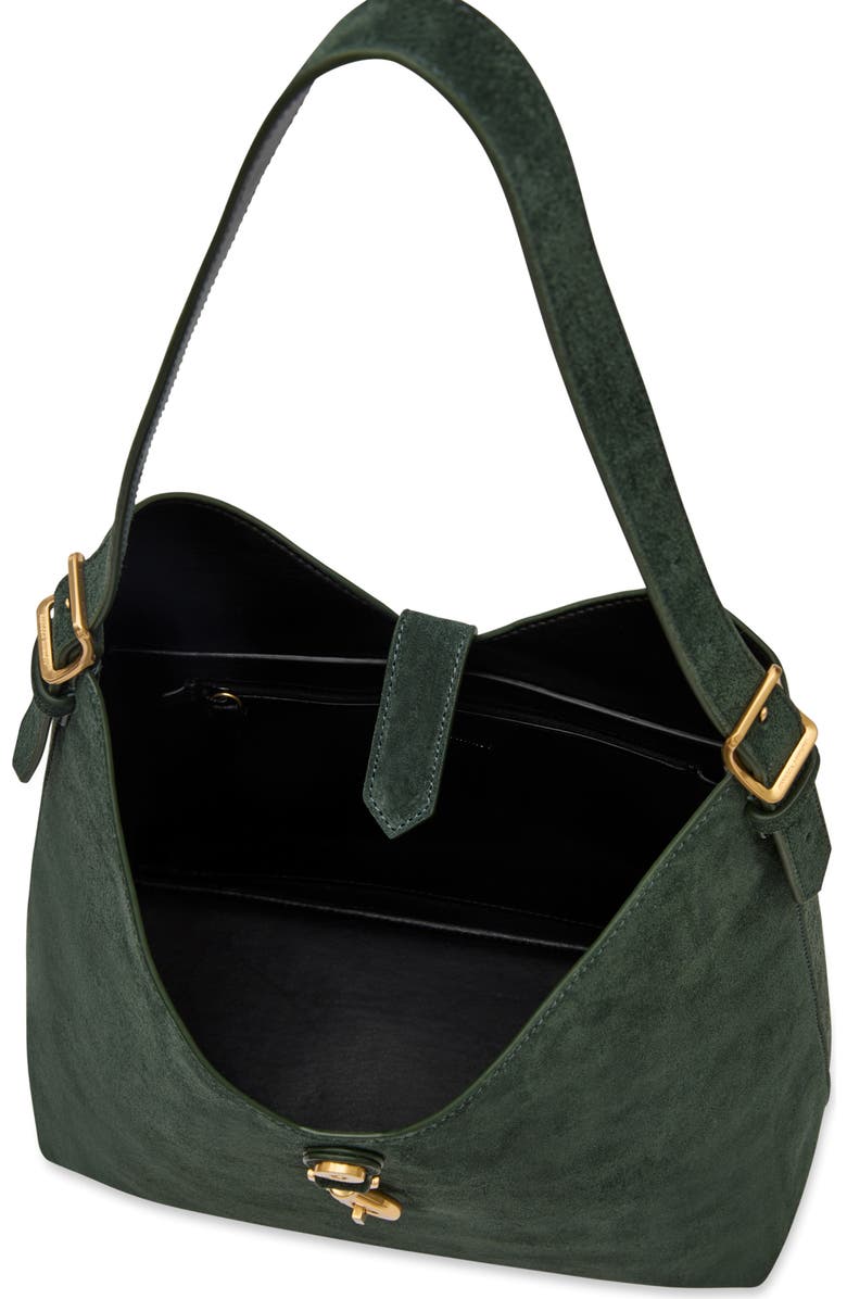 Rebecca Minkoff Mini Megan Leather Hobo Bag, Alternate, color, Veridian