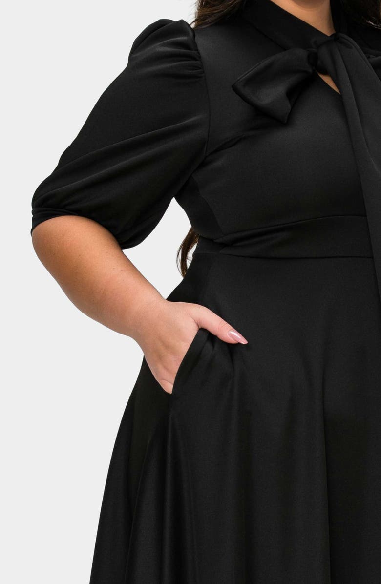 L I V D Farrah Donna Tie Neck Maxi Dress, Alternate, color, 
