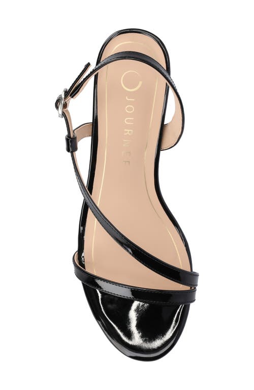 Shop Journee Collection Jemry Kitten Heel Sandal In Patent/black
