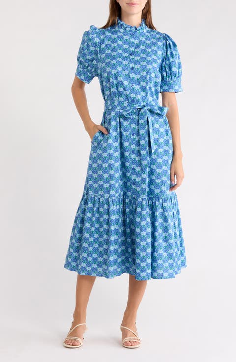 Giles Driftwood Floral Cotton Shirtdress