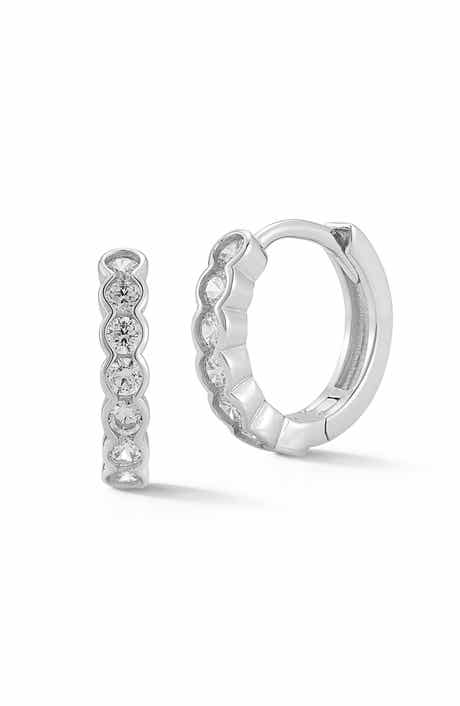GLAZE JEWELRY Pavé Crystal Huggie Hoop Earrings