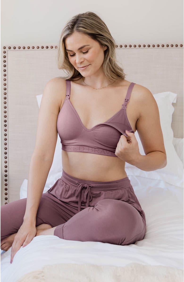 Kindred Bravely Busty Contour Hands-Free Pumping & Nursing Bra- Sizing Options Available in E-H Cup, Alternate, color, Twilight