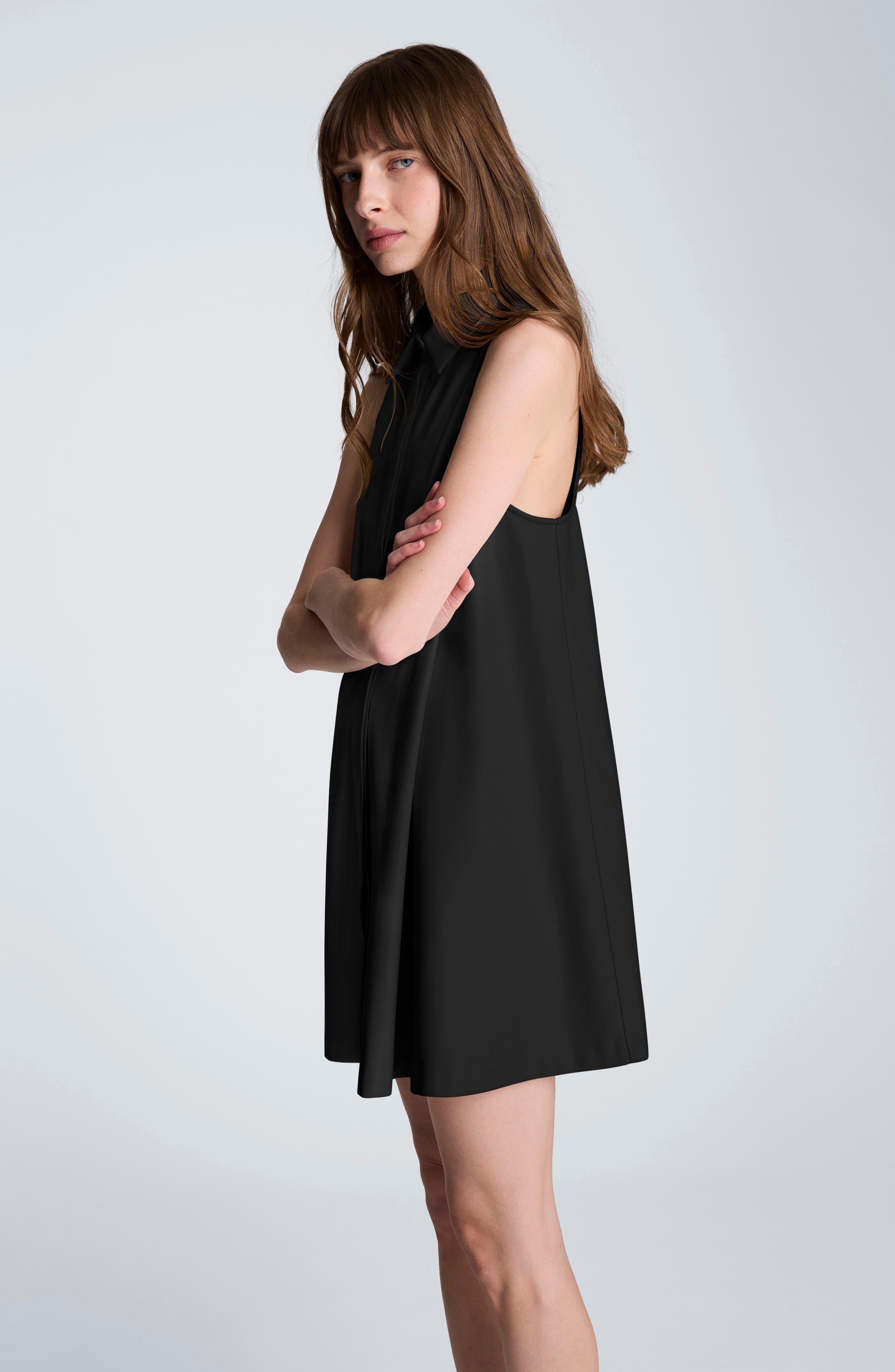 black trapeze dress Taslan and this Mac Duggal 23043 style delivers with sheer radiance ASOS Design - Tie Detail