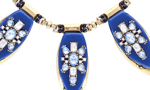 Olivia Welles Kady Crystal Petal Frontal Necklace In Gold