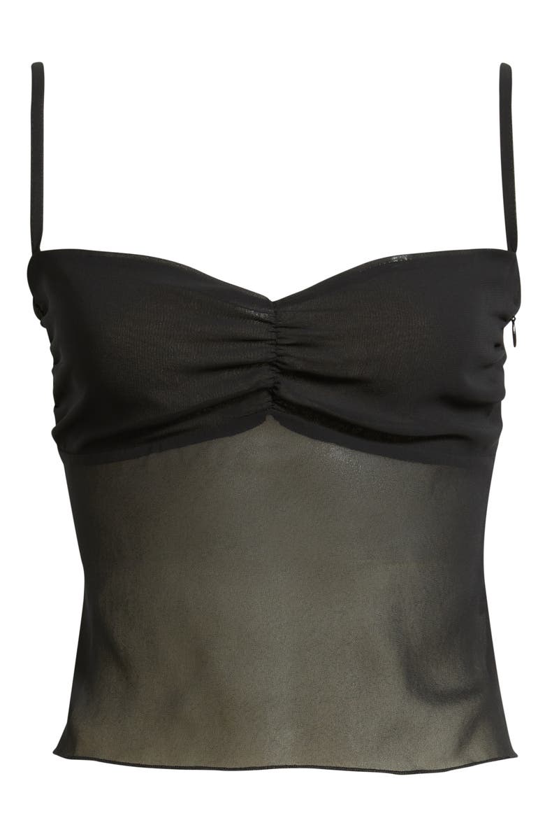 Bella Venice Claire Chiffon Camisole, Alternate, color, Black