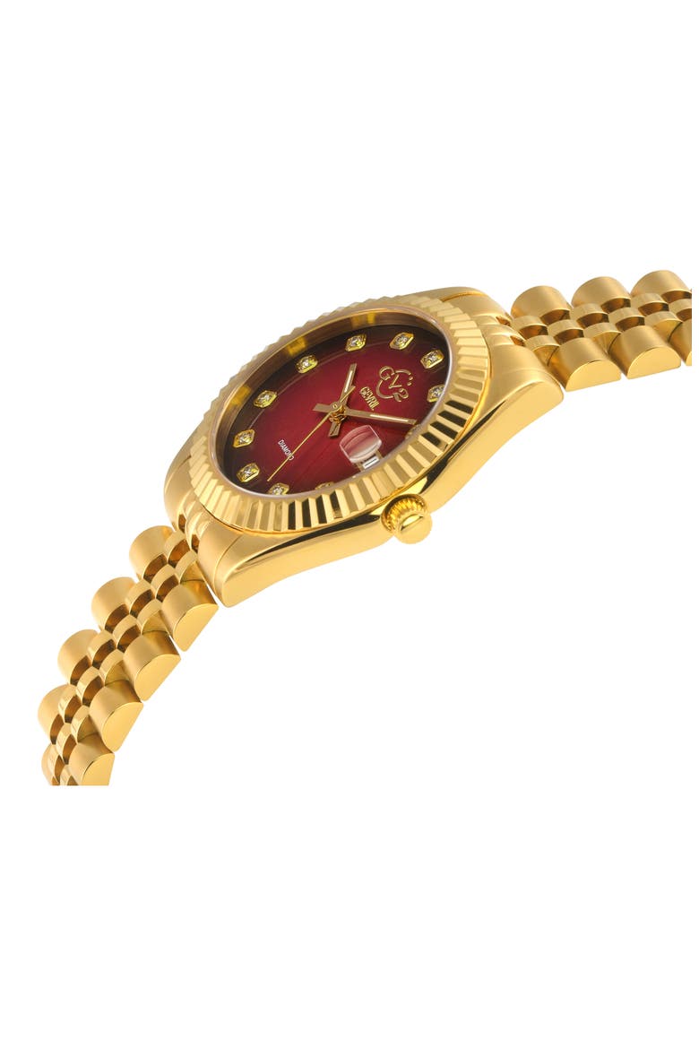 Naples Mother-of-Pearl Swiss Diamond Watch, 34mm - 0.132ct., Alternate, color, GOLD