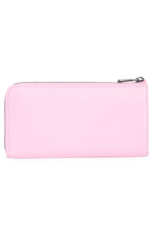 Longchamp Le Pilage Cuir Zip Wallet In Pink