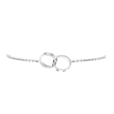 Love Interlocking Bracelet 18K White Gold