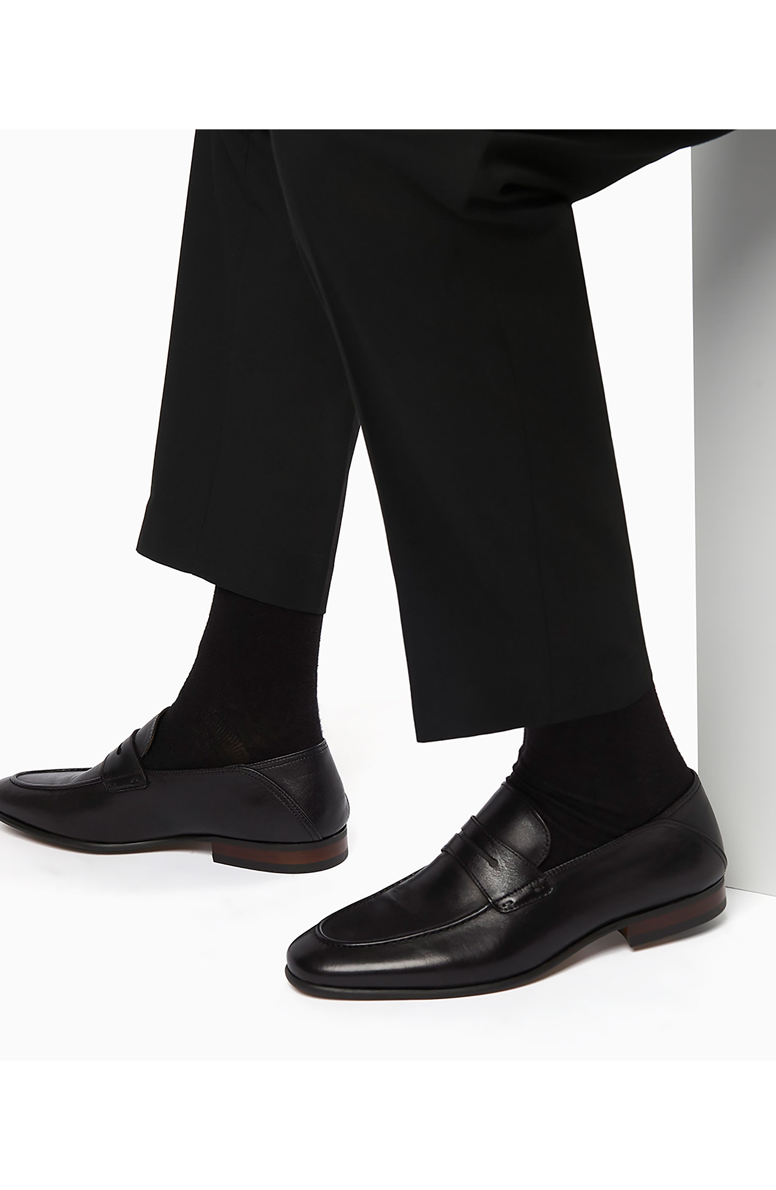 Dune London Sync Collapsible Heel Penny Loafer, Alternate, color, 