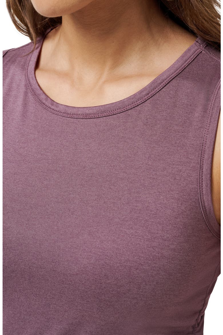 Skyline Ruched Jersey Tank, Alternate, color, HEATHER FLINT