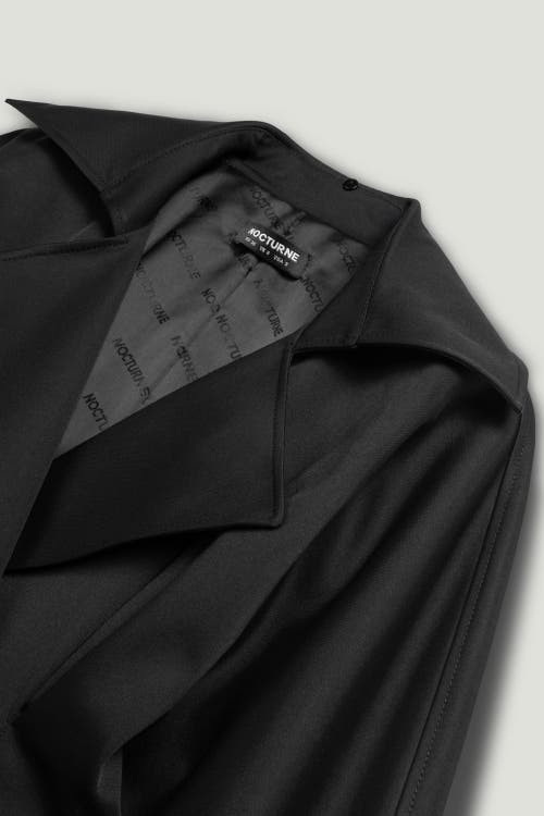 Nocturne Belted Trench Coat In Black