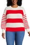  Coral Red/Ivory Stripes