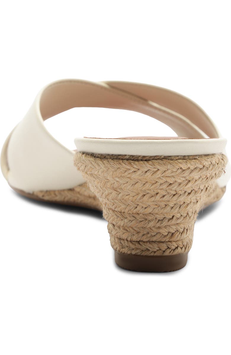 Arezzo Ava Wedge Sandal, Alternate, color, Crema White