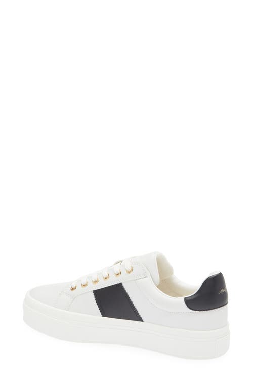 Jslides Gilda Platform Sneaker In White/black