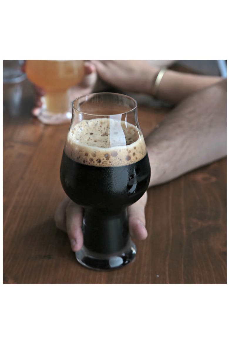 Birrateque Set of 2 Stout Glasses, Alternate, color, CLEAR