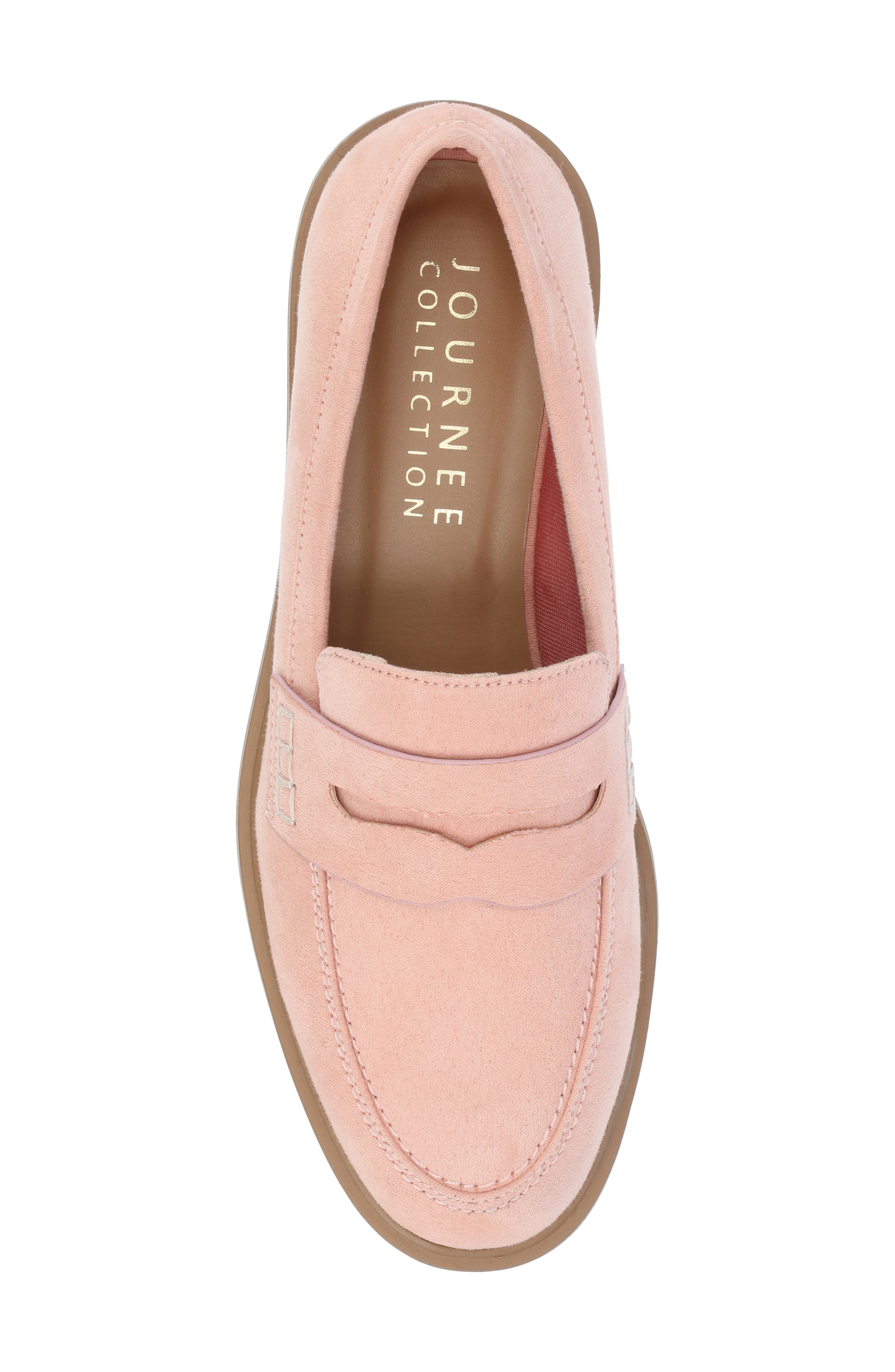 Journee Collection Raichel Penny Loafer, Alternate, color, Peach