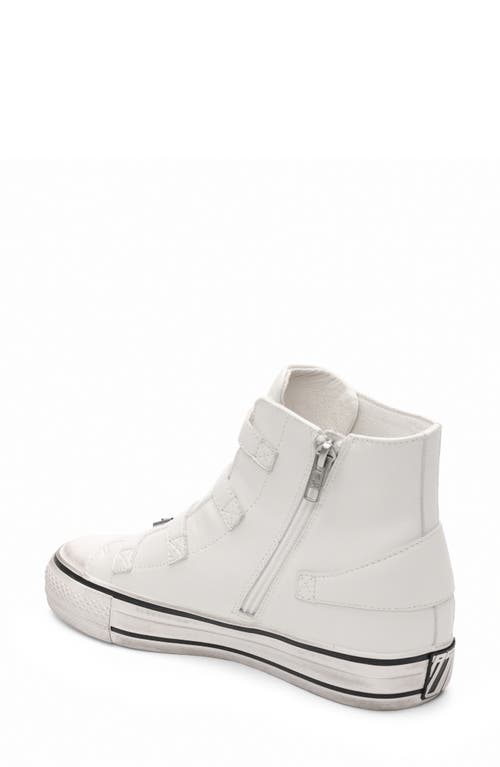 Ash Virgin Leather High Top Platform Sneaker In White