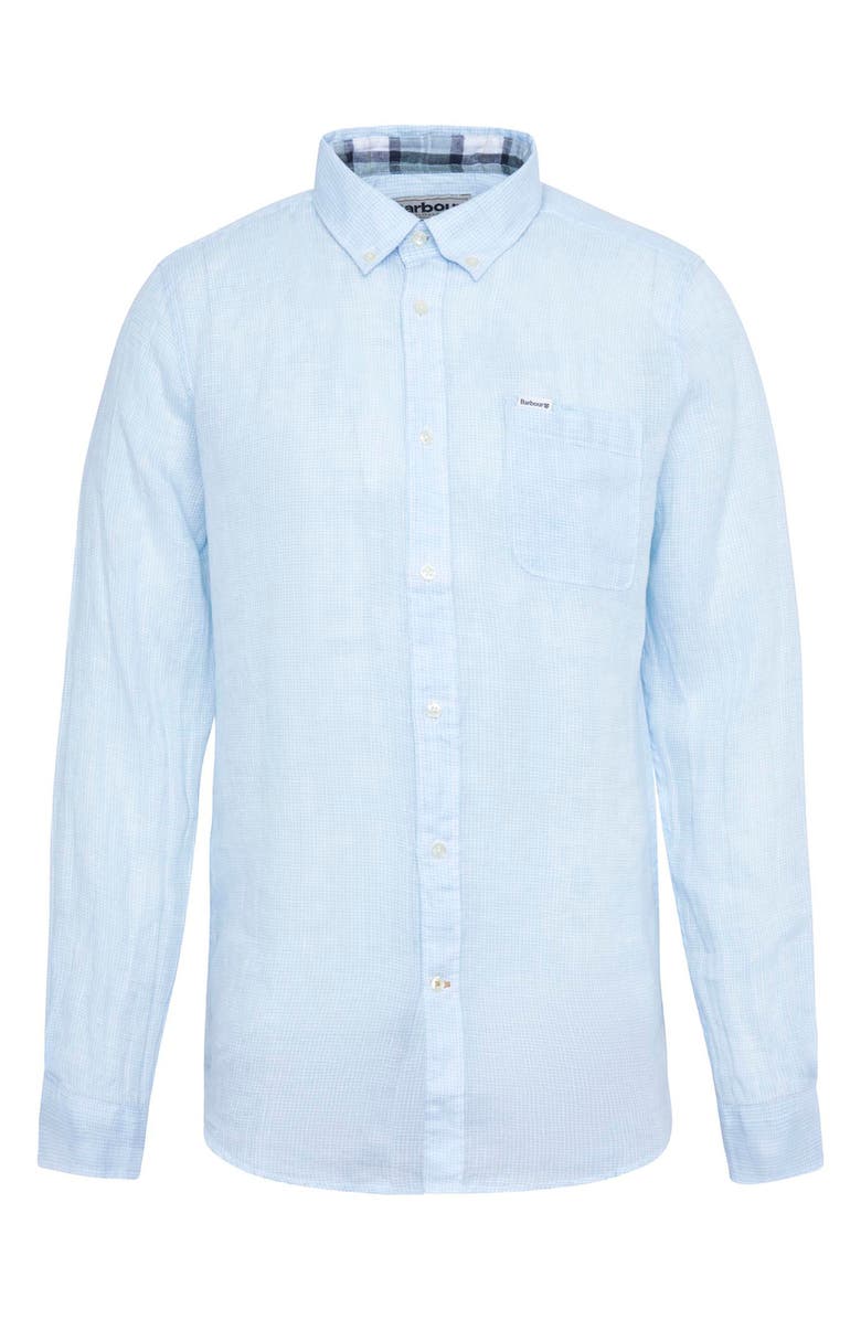 Barbour Linton Regular Fit Linen Button-Down Shirt, Alternate, color,