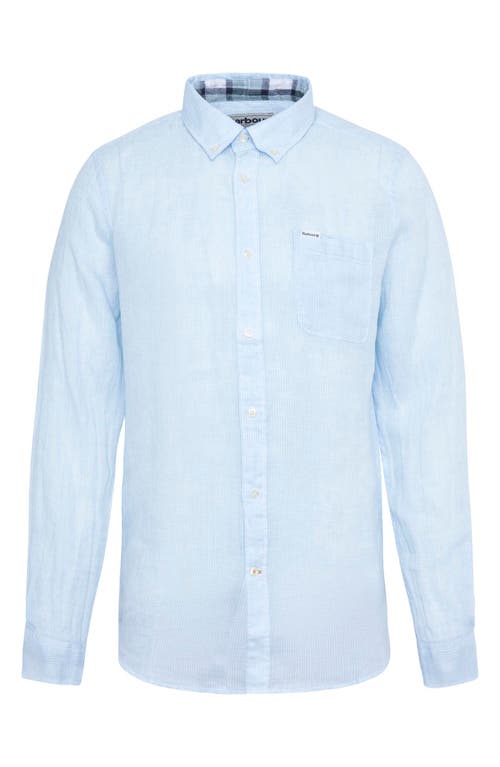 BARBOUR BARBOUR LINTON REGULAR FIT LINEN BUTTON-DOWN SHIRT 