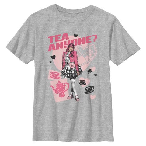 Boy's Descendants Wicked Wonderland Pink Tea Time  Graphic T-Shirt