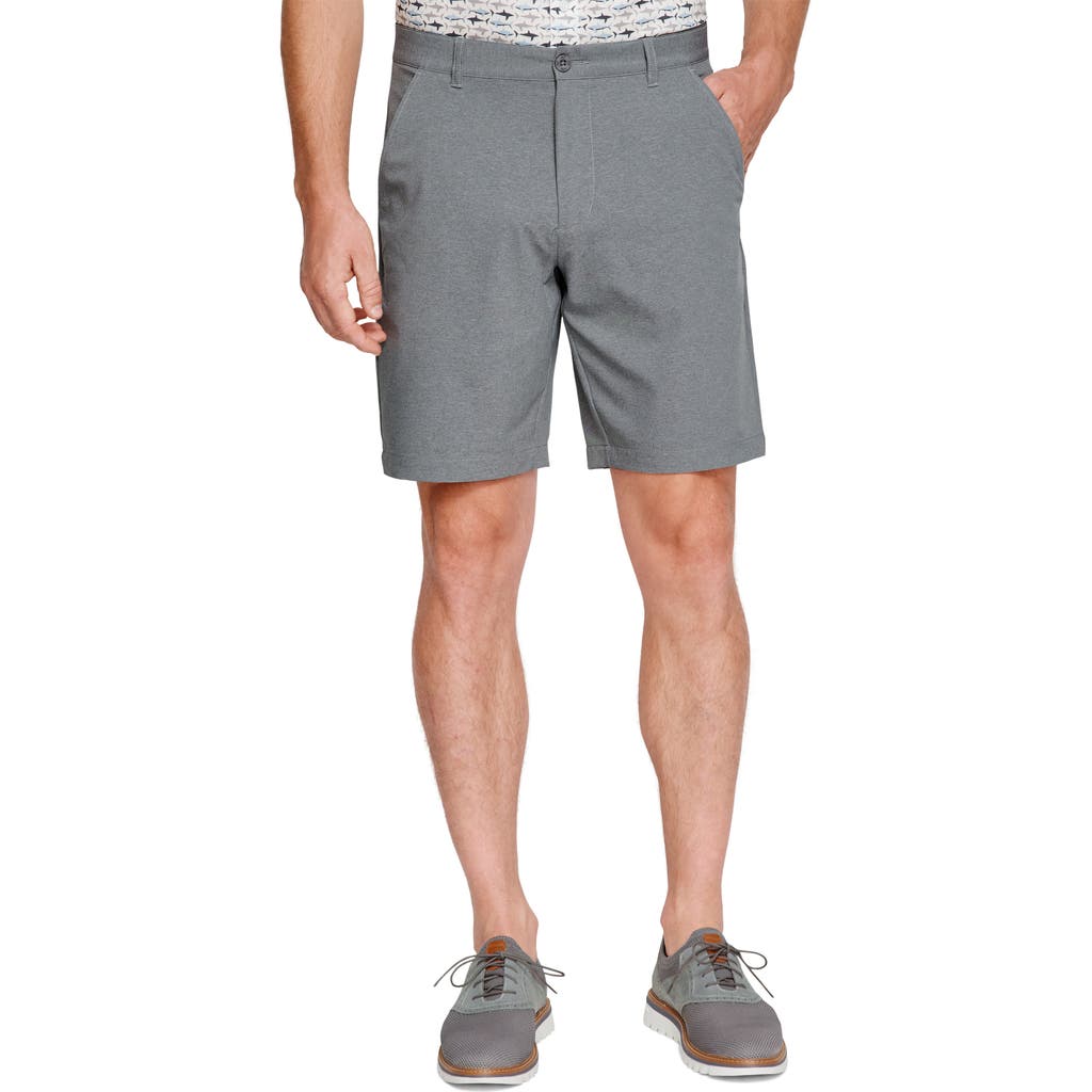 Johnston & Murphy Xc4 Performance Flat Front Shorts In Grey