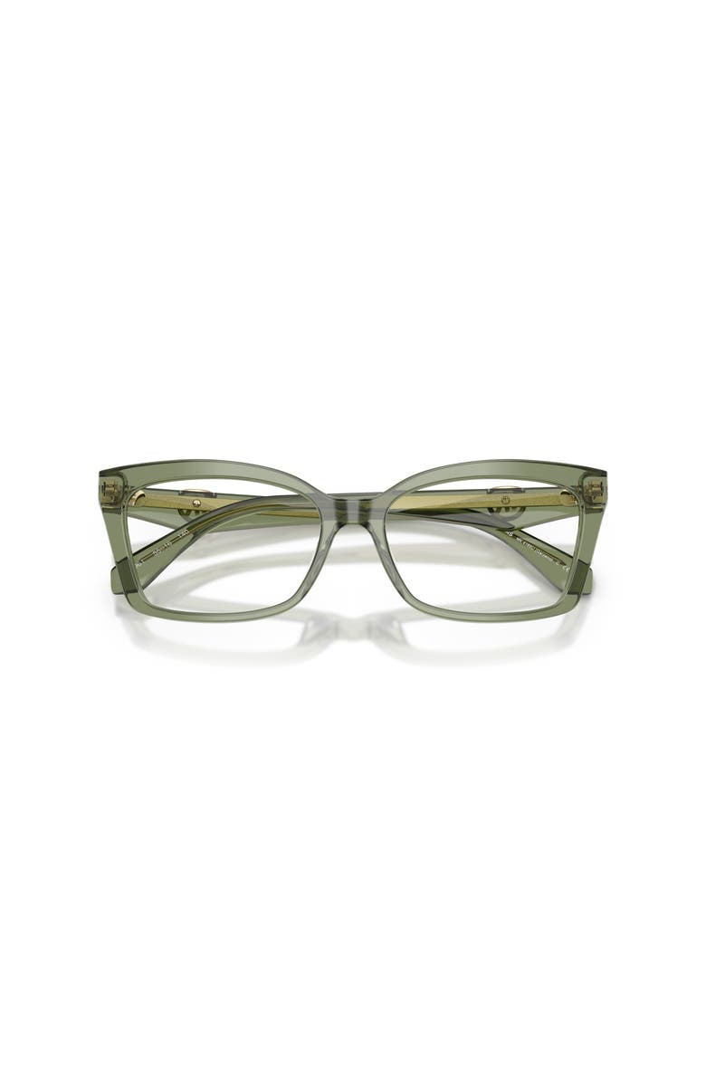 Michael Kors 53mm Rectangle optical glasses, Alternate, color, Green