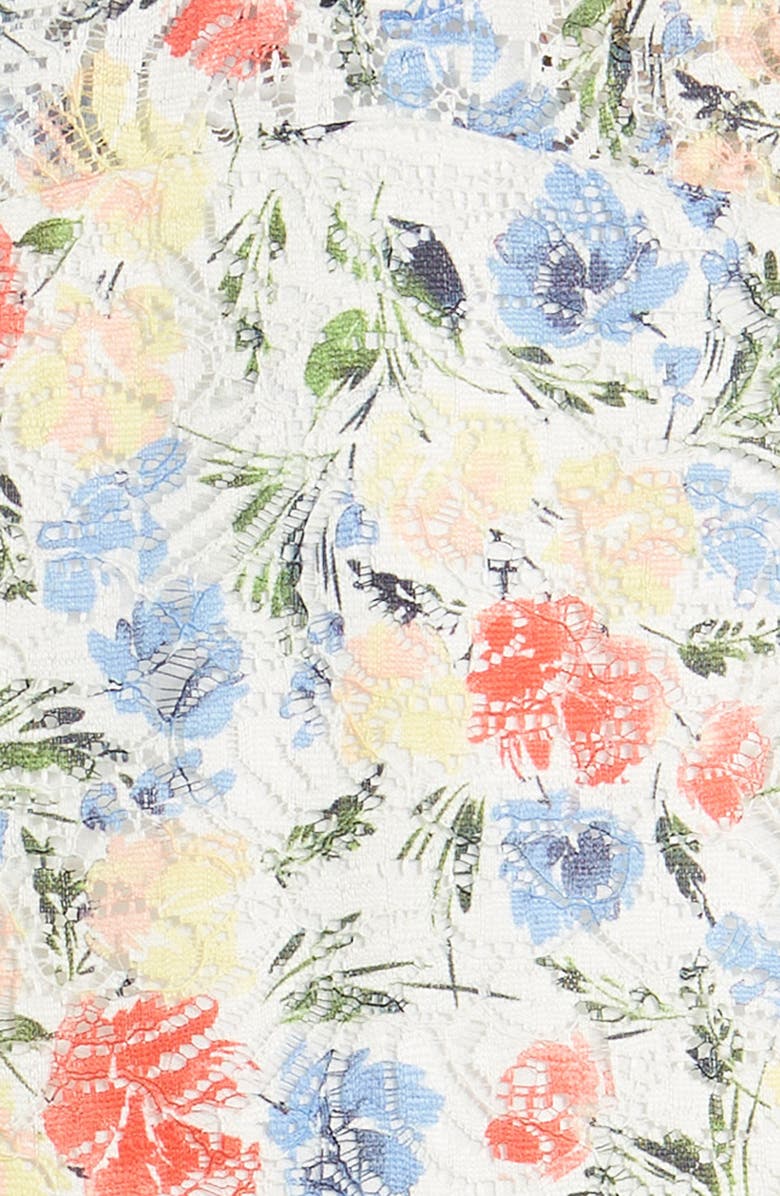 Ava & Yelly Kids' Floral Lace Illusion Skater Dress, Alternate, color, 