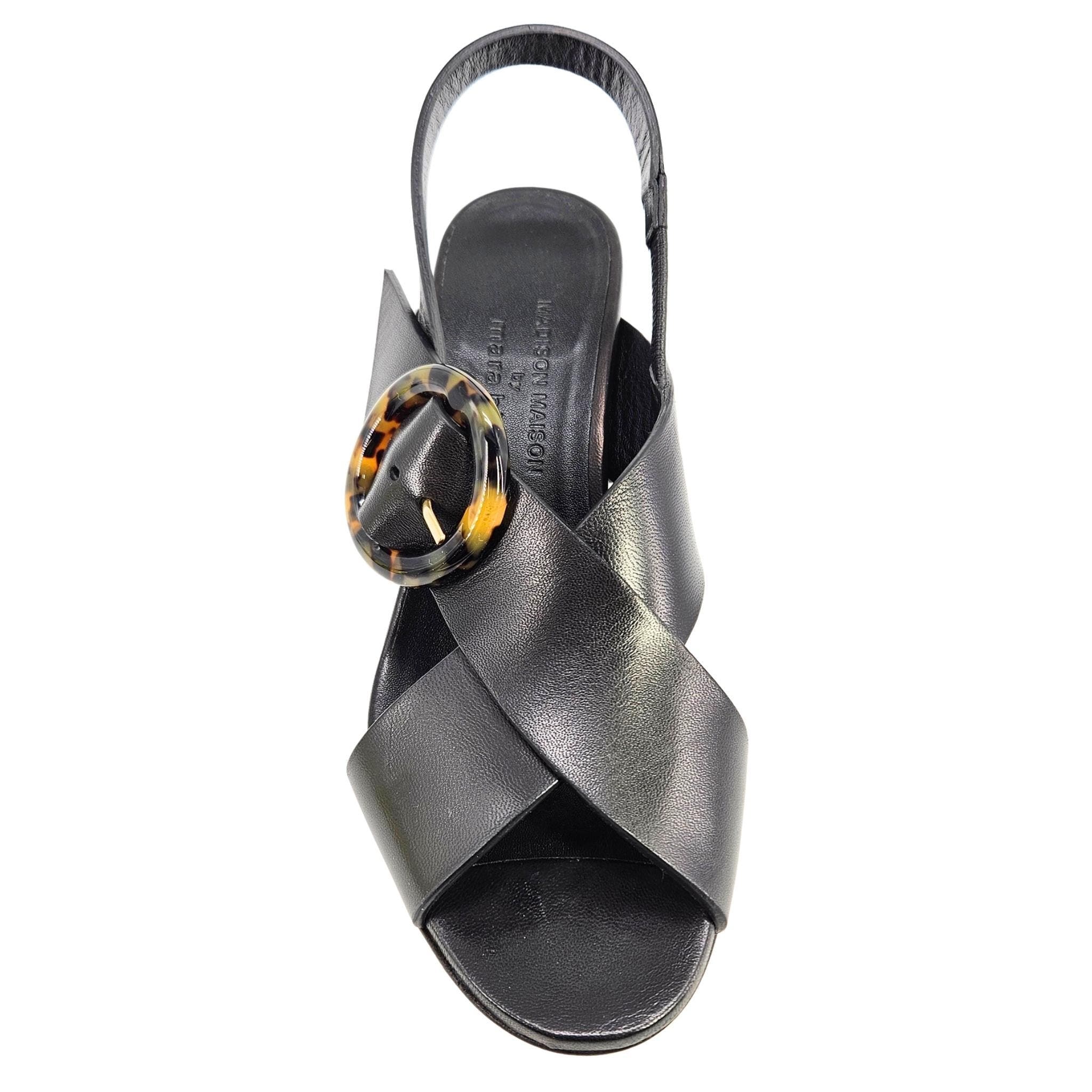 Madison Maison Block Heel Singback Sandal, Alternate, color, Black