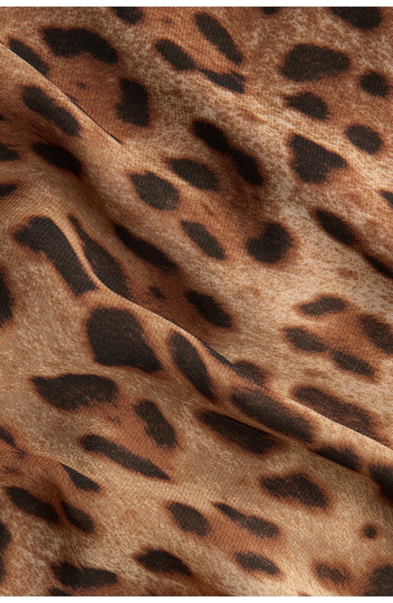 H&M Strappy Dress, Alternate, color, Brown/Leopard Print