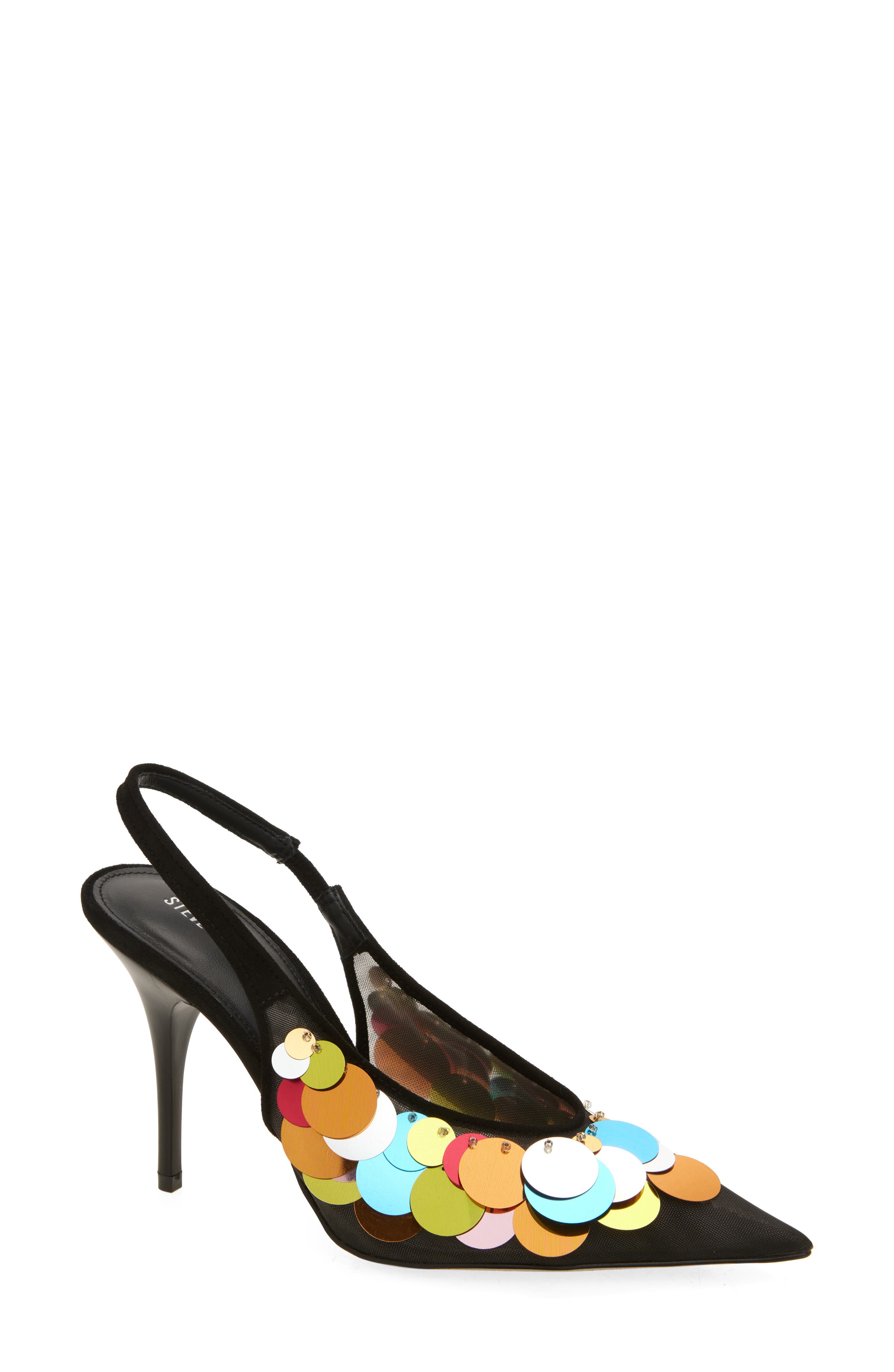 Steve Madden Avid Slingback Pump, Main, color, Black Mesh