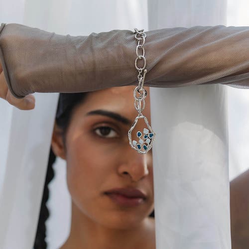 Dhwani Bhansal Laza Bracelet In White Rhodium Plated