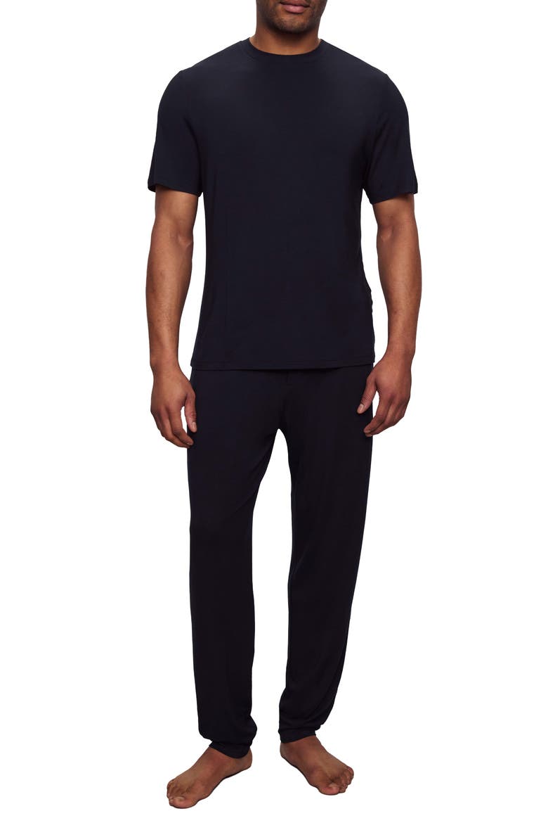 Henry Stretch Tencel® Modal Short Sleeve Pajamas, Main, color, BLACK