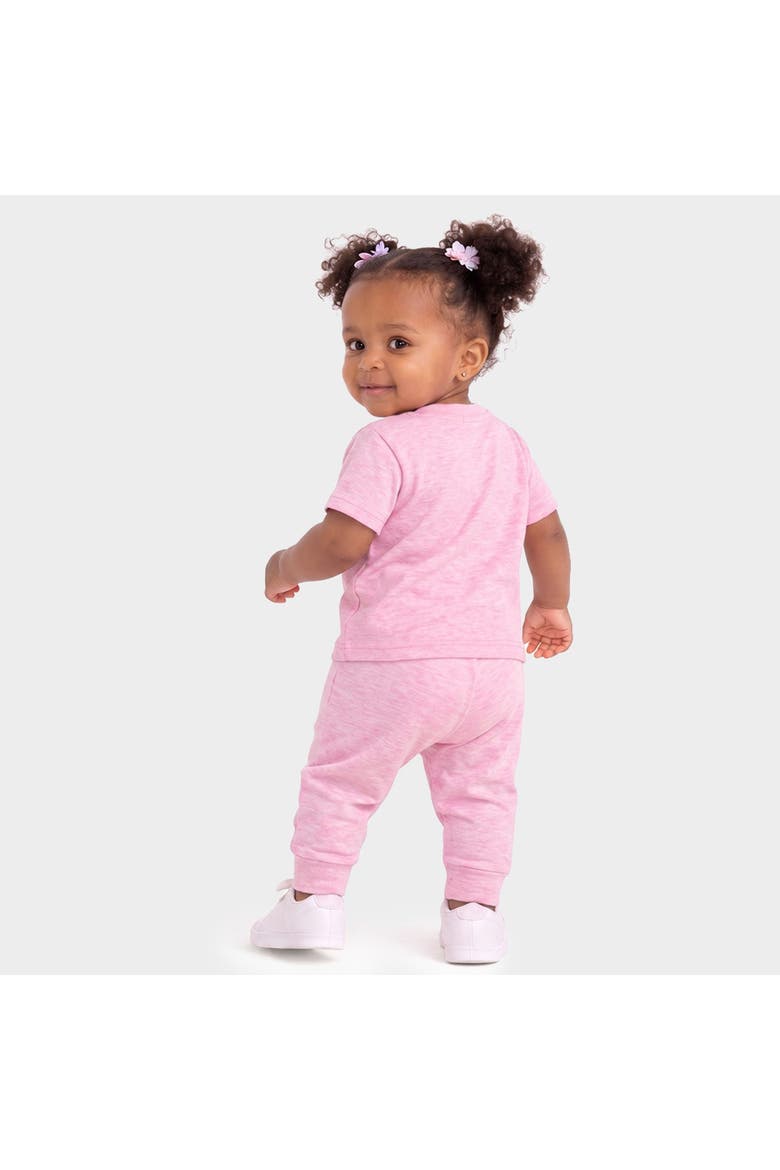 Ghosts With Pumpkins Infant Jogger Pant Crew Set, Alternate, color, Cotton Candy