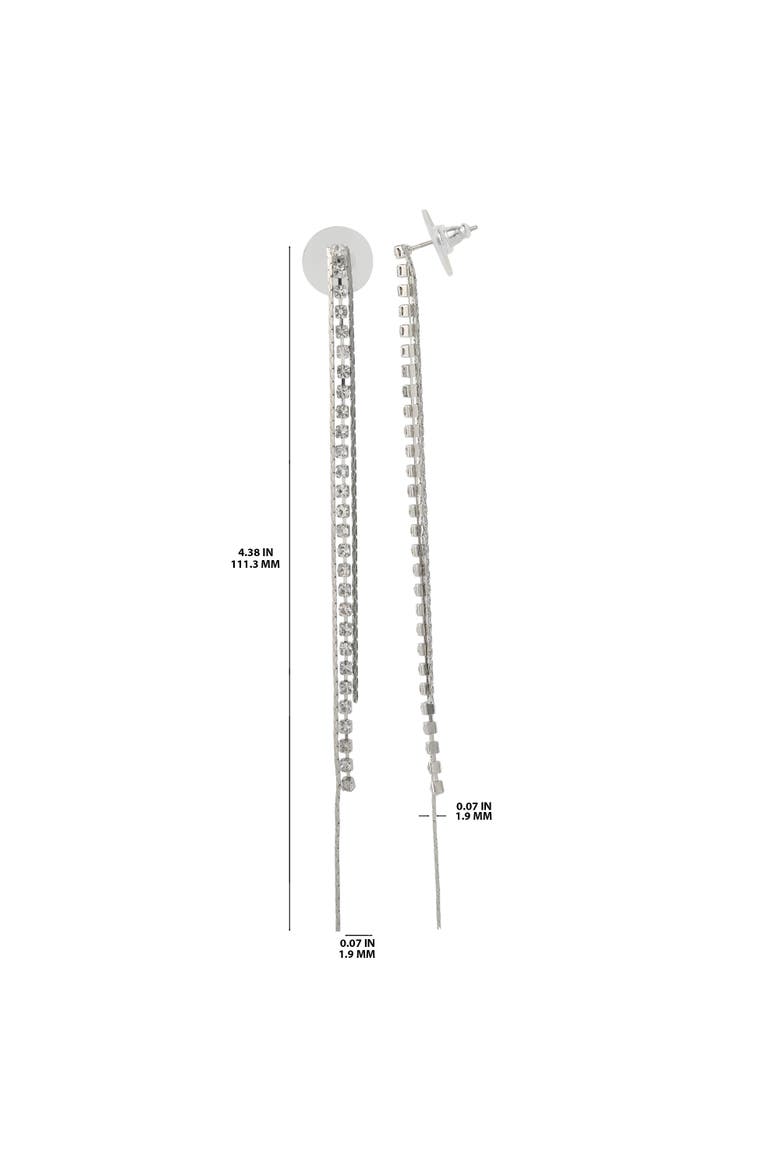 Chain Fringe Drop Earrings, Alternate, color, Silver