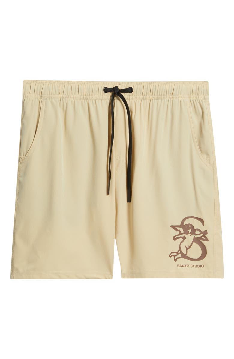 SANTO STUDIO Tempo Angel Tech Shorts, Alternate, color, Calm Brown