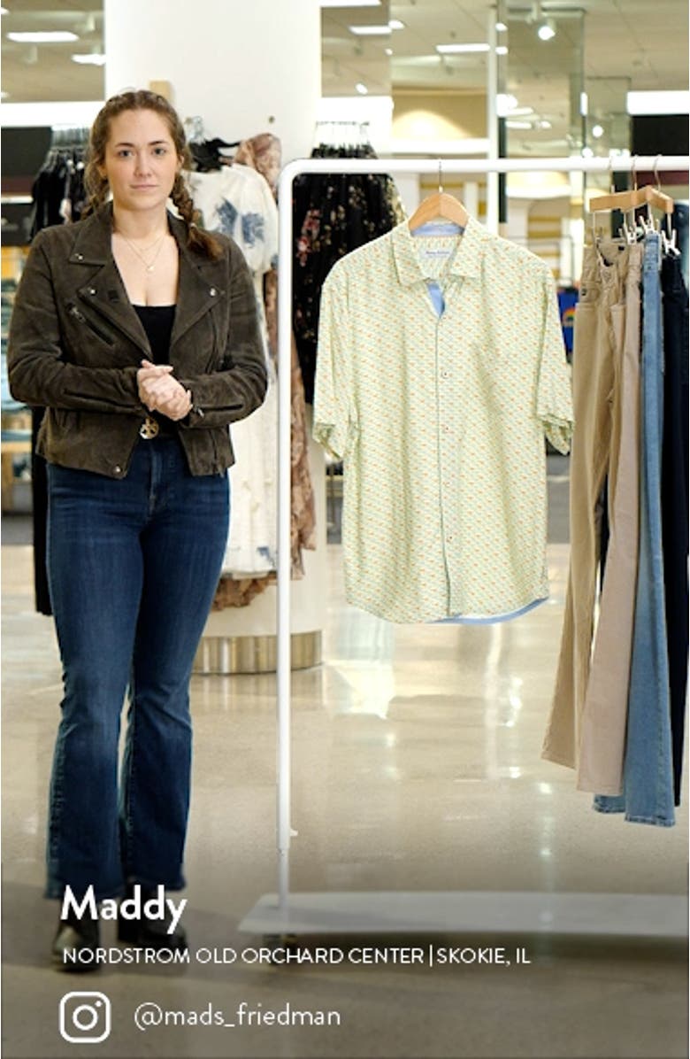 Veracruz Cay Cocktail Mixer Short Sleeve Button-Up Shirt, sales video thumbnail