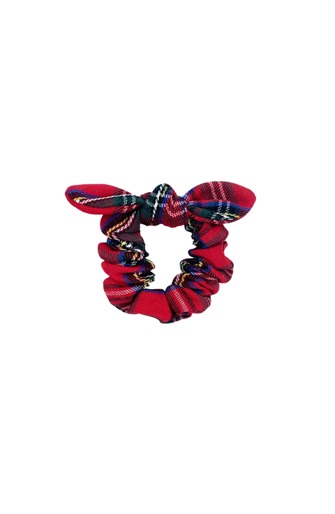 Plaid Bow Scrunchie