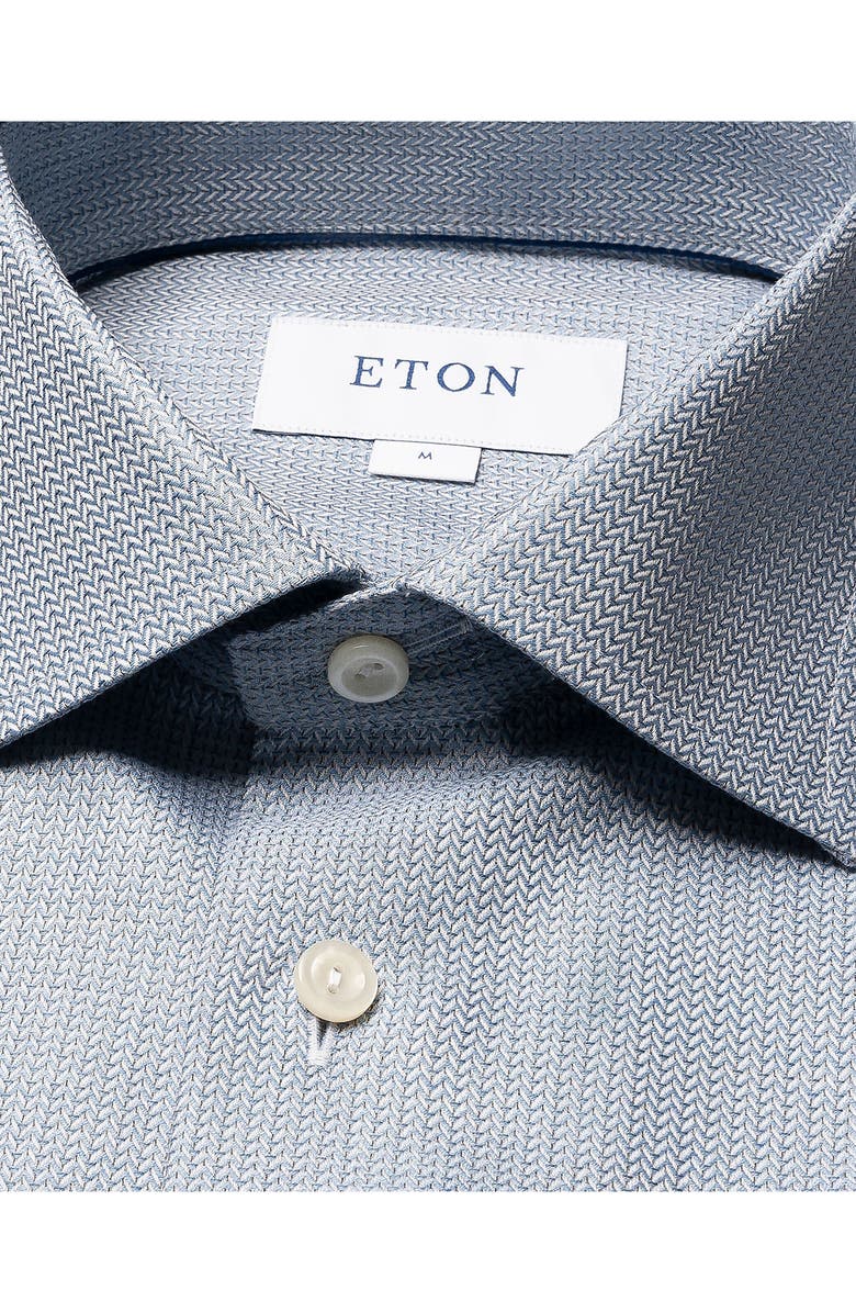 Eton Contemporary Fit Geometric Twill Dress Shirt, Alternate, color,