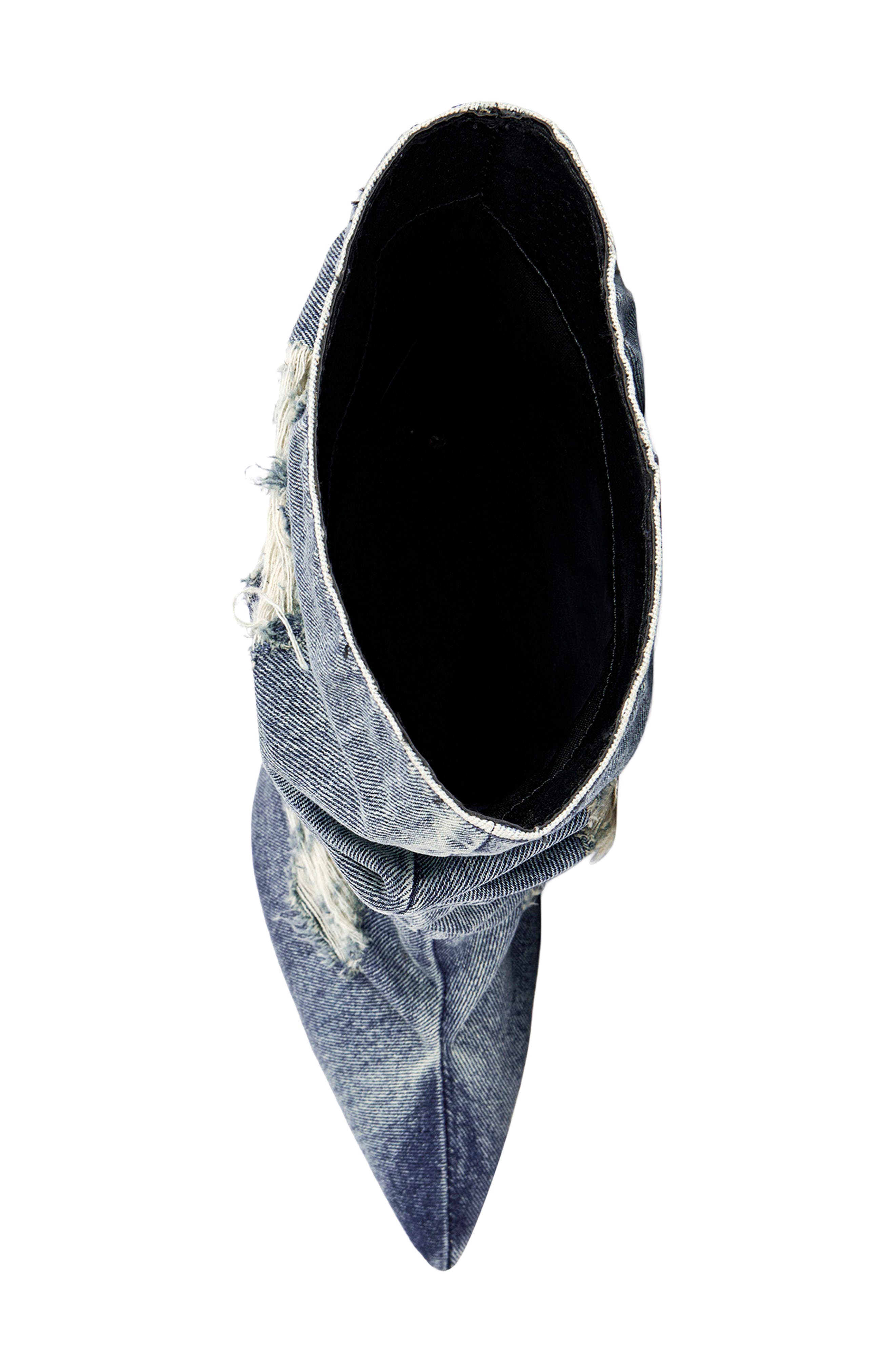 Naelia Pointed Toe Bootie, Alternate, color, DENIM