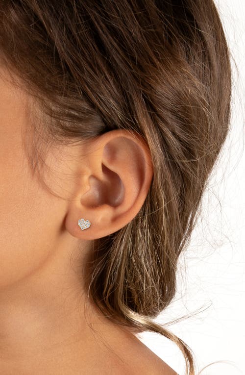 Tiny Blessings 14k Gold Dearest Heart Studs Screw Back Earrings In Gold