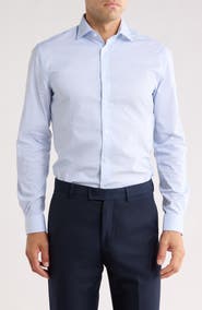 Michael Kors Slim Fit Check Stretch Dress Shirt