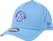New Era Men's New Era Light Blue Kansas City Royals Patch 39THIRTY A-Frame M-Crown Perforated Flex Hat