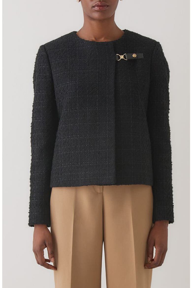 Arden Tweed Jacket, Main, color, BLACK